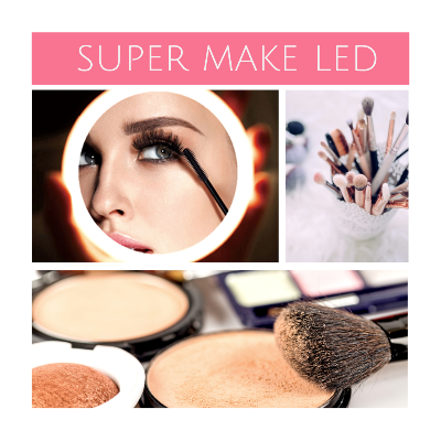 Espelho De Maquiagem com LED e Carregador de Celular – Super Make LED