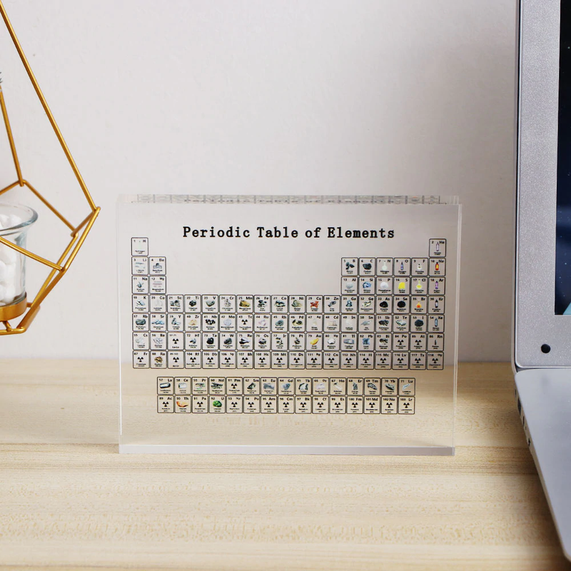 Tabela Periódica Acrílica 3D Interativa – Exibe os Elementos