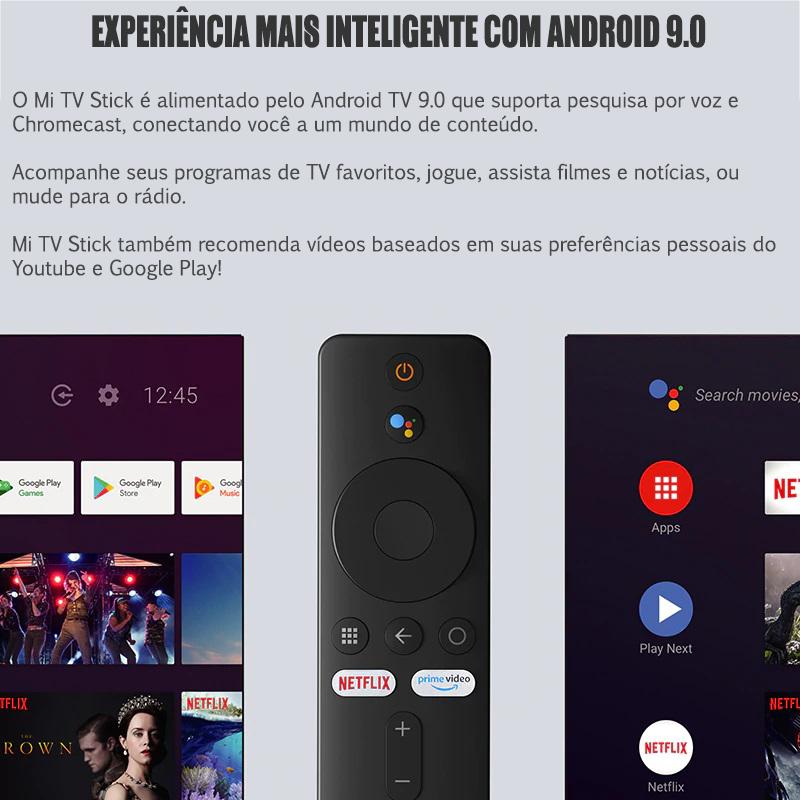 Mi TV Stick HDMI Android 9.0 – Transforme sua TV em Smart TV