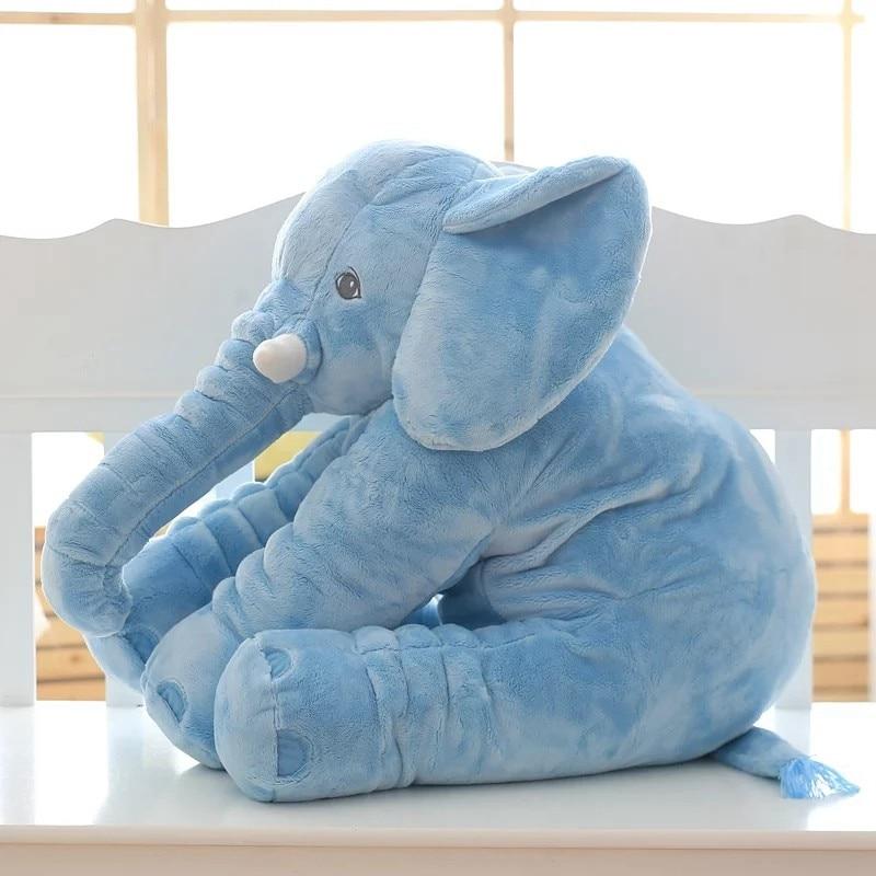 Almofada Macia de Pelúcia Infantil Elefante para Bebês Dormirem