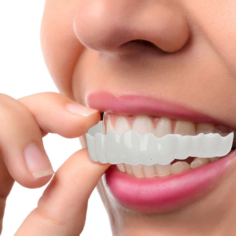Kit de Prótese Dental Superior e Inferior – Smile Pro – Dentes Brancos Sem Cirurgia