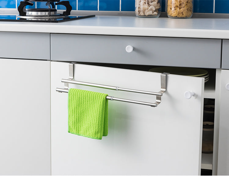 Porta Toalhas para Banheiro e Cozinha! Inox 2 toalhas com regulagem