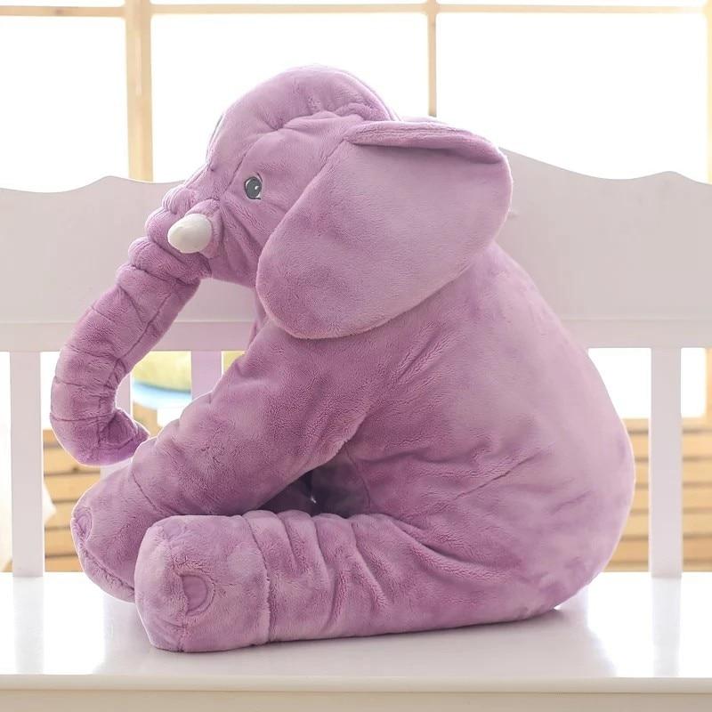 Almofada Macia de Pelúcia Infantil Elefante para Bebês Dormirem