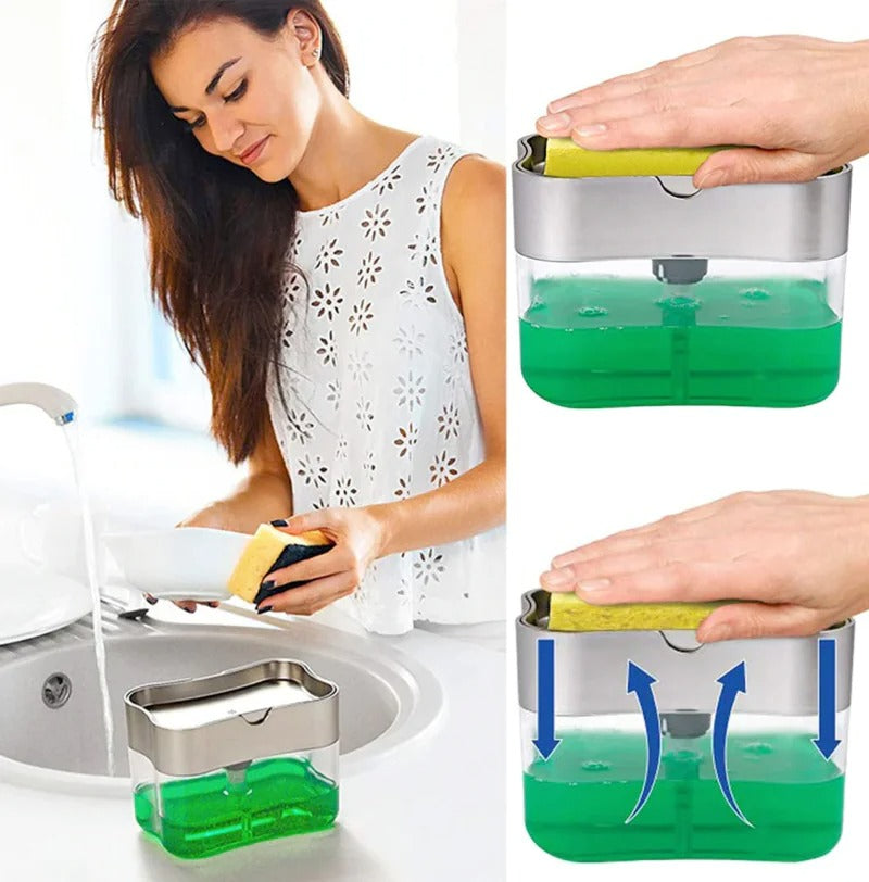 Dispenser para detergente louça cozinha! Sabão 2×1