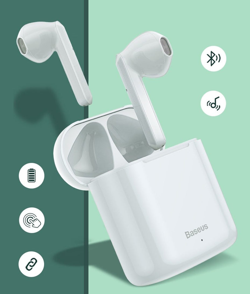 Fones de ouvido W09 TWS sem fio, Bluetooth Inteligente e Controle Touch